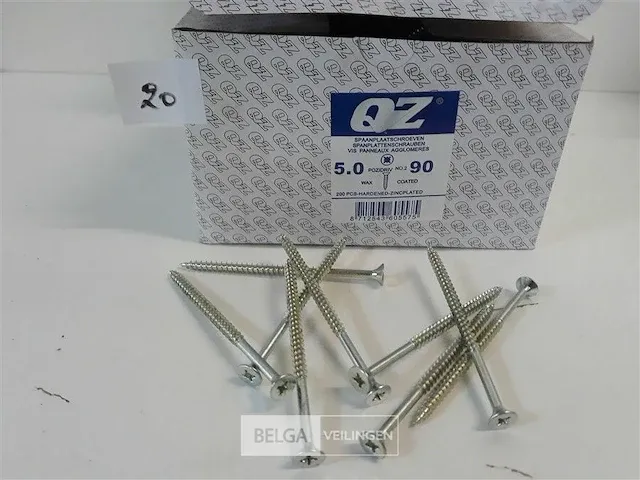 3 x spaanplaatvijzen wit verzinkt5 x 90 mm 200 stuks kruiskop pz - afbeelding 3 van  3