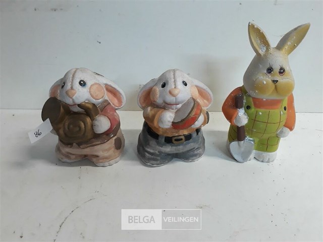 3 x spaarpot konijn - afbeelding 1 van  3