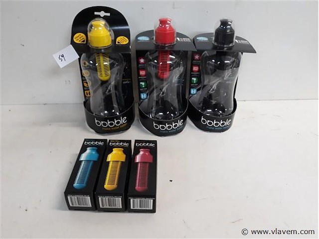 3 x sport drinkfles + 3 vervangfilters - afbeelding 1 van  2