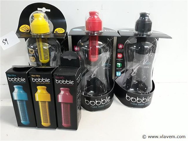 3 x sport drinkfles + 3 vervangfilters - afbeelding 2 van  2