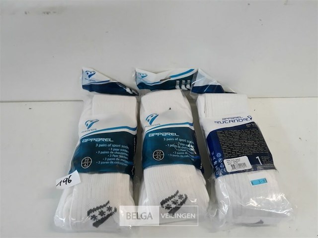 3 x sportkousen 3 paar 39-42 rucanor wit - afbeelding 1 van  3