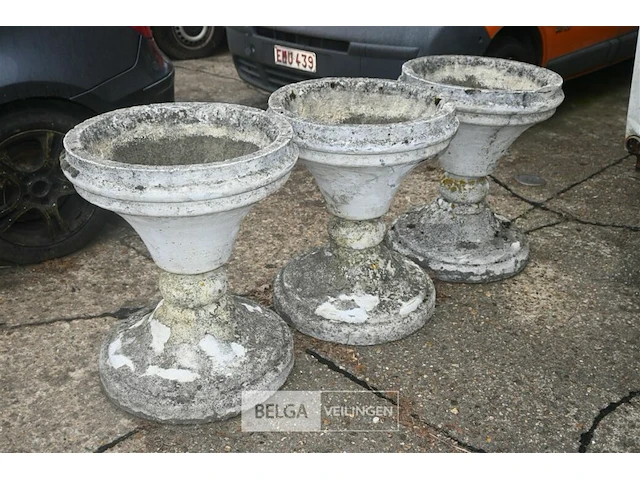 3 x stenen bloempot - afbeelding 1 van  5