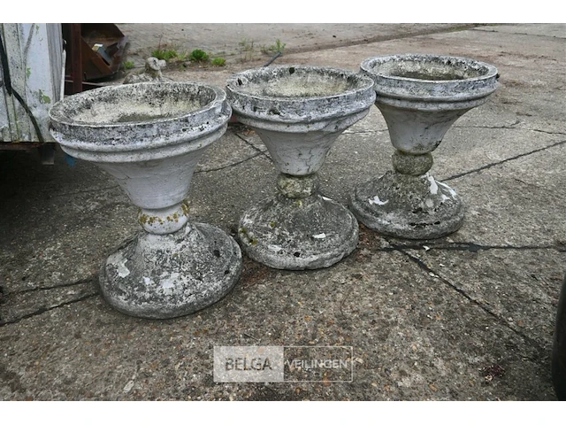 3 x stenen bloempot - afbeelding 5 van  5