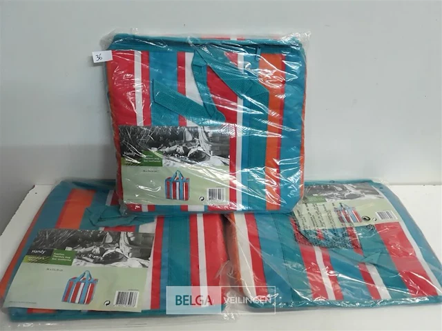 3 x strandtas koeltas 36x17x35 cm - afbeelding 1 van  3