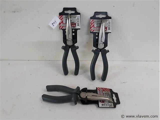 3 x telefoontang gebogen 200 mm - afbeelding 1 van  2