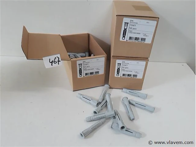 3 x universeelplug nylon 10 mm 50 stuks - afbeelding 1 van  2