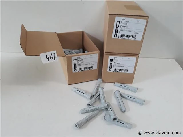 3 x universeelplug nylon 10 mm 50 stuks - afbeelding 1 van  2