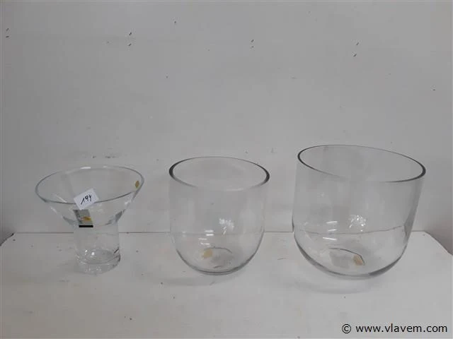 3 x vaas uit glas - afbeelding 1 van  2