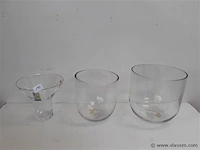 3 x vaas uit glas - afbeelding 1 van  2