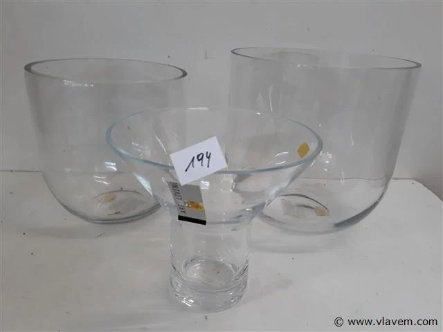 3 x vaas uit glas - afbeelding 2 van  2