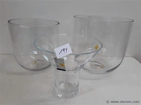 3 x vaas uit glas - afbeelding 2 van  2