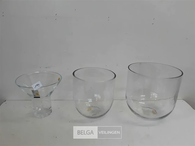 3 x vaas uit glas - afbeelding 1 van  3