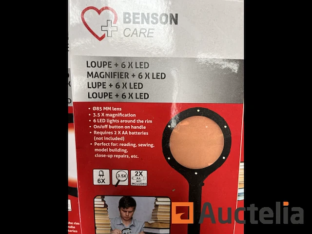3 x vergrootglas met led - afbeelding 2 van  2