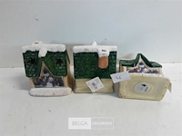 3 x verlicht kersthuisje 11 cm - afbeelding 2 van  3