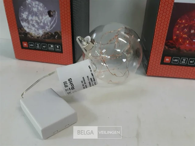 3 x verlichte bol led 40 lampjes - afbeelding 3 van  3