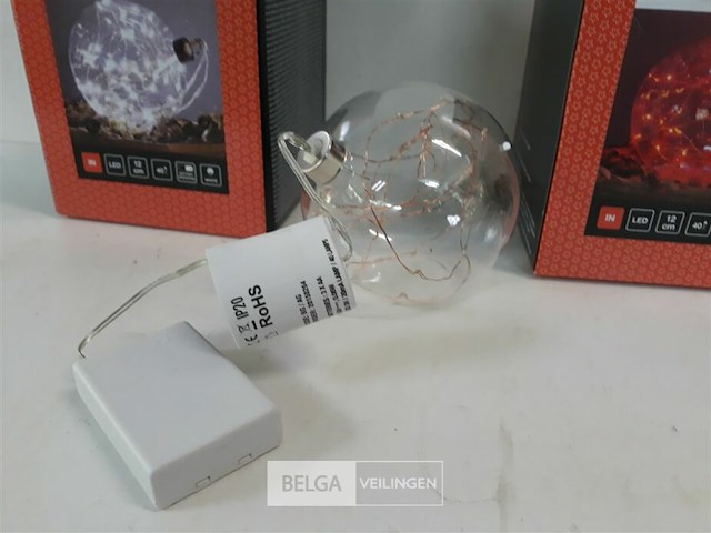 3 x verlichte bol led 40 lampjes - afbeelding 3 van  3