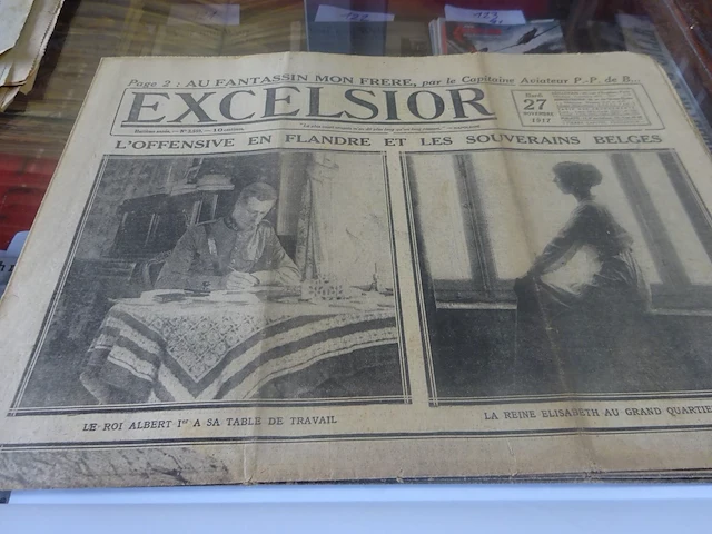 3 x voorblad - dubbelblad krant 1917 frans - afbeelding 1 van  3