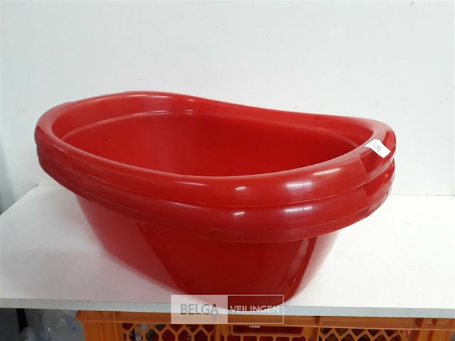 3 x wasmand curver rood 56 cm - afbeelding 3 van  3