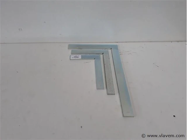 3 x winkelhaak staal 150-200-300 mm - afbeelding 1 van  2