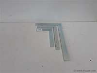 3 x winkelhaak staal 150-200-300 mm - afbeelding 1 van  2