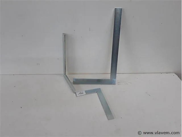 3 x winkelhaak staal 150-200-300 mm - afbeelding 2 van  2