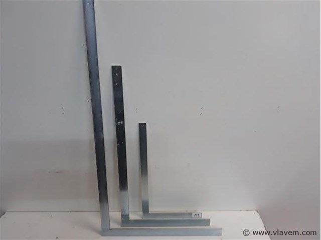 3 x winkelhaak staal 400-600-800 mm - afbeelding 1 van  2