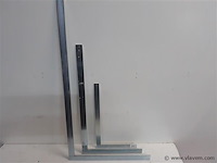 3 x winkelhaak staal 400-600-800 mm - afbeelding 1 van  2