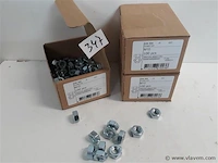 3 x zeskantmoeren verzinkt m 10 100 stuks - afbeelding 1 van  2