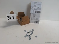 3 x zeskantmoeren verzinkt m 3 200 stuks - afbeelding 1 van  2