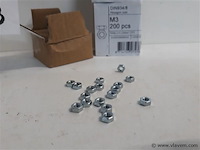 3 x zeskantmoeren verzinkt m 3 200 stuks - afbeelding 2 van  2