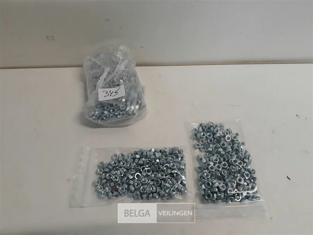 3 x zeskantmoeren verzinkt m 5 200 stuks - afbeelding 1 van  3