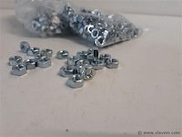 3 x zeskantmoeren verzinkt m 8 200 stuks - afbeelding 2 van  2