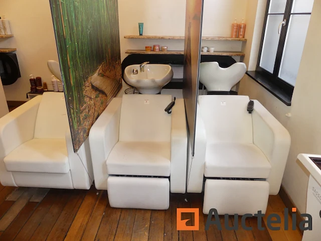 3 zetels met geïntegreerde wastafel voor het wassen van het haar - afbeelding 5 van  8