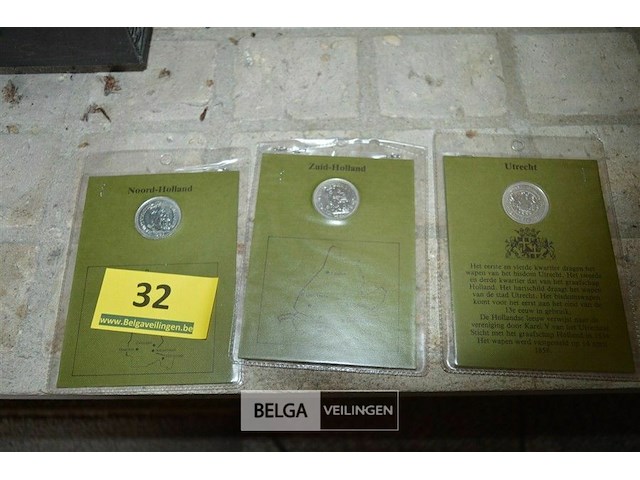 3 zilveren munten nederland - afbeelding 1 van  4
