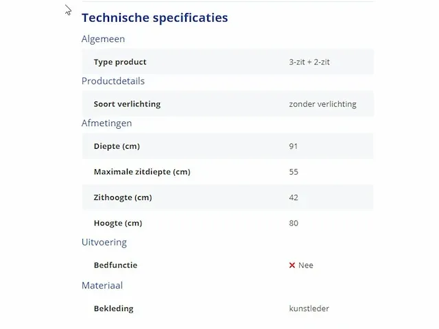 3-zit + 2-zit roxane in kunstleder - afbeelding 3 van  4