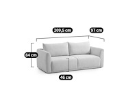 3-zits bank - ecru - afbeelding 7 van  9