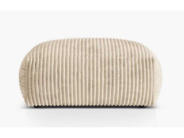 3-zits bank + ottomaan - beige ribfluwelfluik - afbeelding 3 van  4