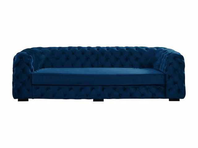 3-zits chesterfield bank - midnight blue velvet - afbeelding 2 van  8