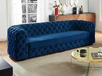 3-zits chesterfield bank - midnight blue velvet - afbeelding 5 van  8