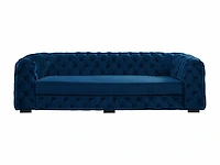 3-zits chesterfield bank - midnight blue velvet - afbeelding 6 van  8