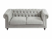 3-zits chesterfield bank in lichtgrijze stof - afbeelding 2 van  16