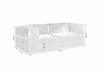 3-zits comfortabele bank - beige zijstof - afbeelding 6 van  6