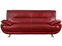 3-zits faux sofa - rood - afbeelding 2 van  2