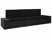 3-zits hars geweven bank - zwart - afbeelding 1 van  10