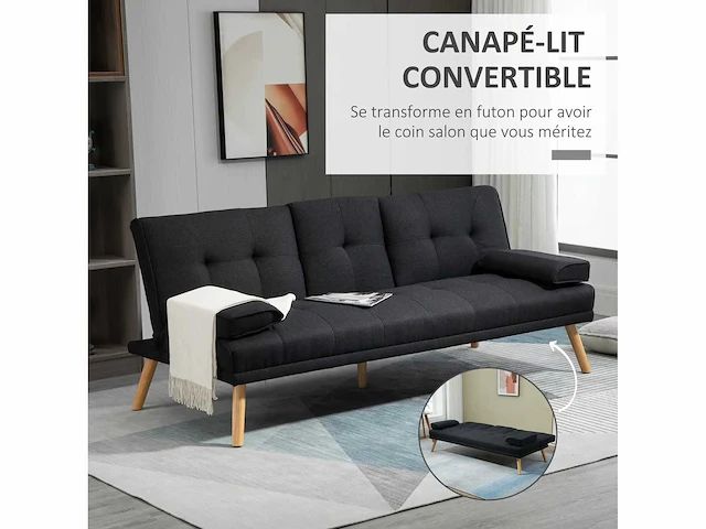 3-zits slaapbank - scandinavisch design - afbeelding 4 van  14