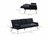 3-zits slaapbank - scandinavisch design - afbeelding 9 van  14