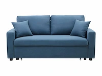 3-zits slaapbank in stof - blauw - afbeelding 3 van  6