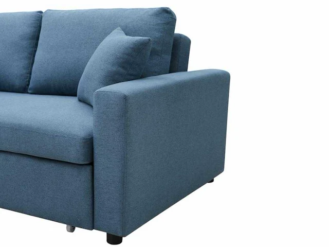 3-zits slaapbank in stof - blauw - afbeelding 6 van  6