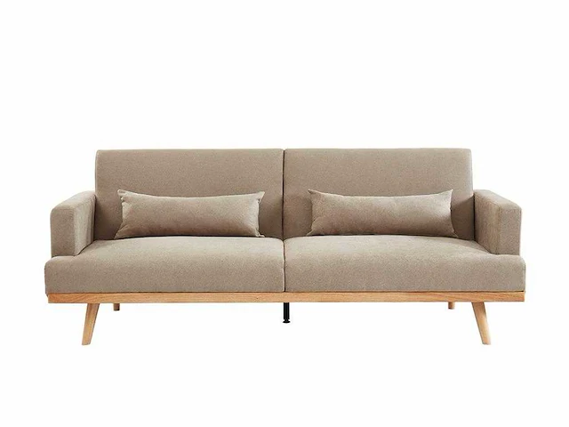 3-zits slaapbank slaapbank in stof - beige - afbeelding 2 van  5