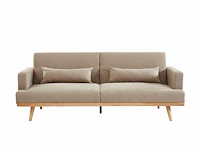 3-zits slaapbank slaapbank in stof - beige - afbeelding 2 van  5